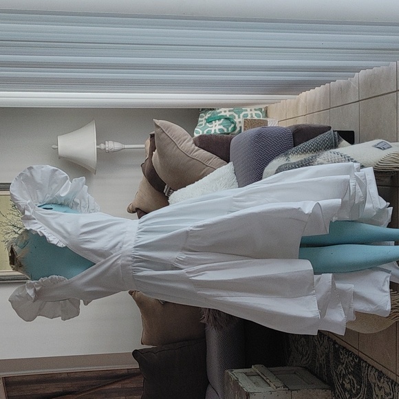 Making the cut beach backless wedding dress tiered M Project Runway pockets - Picture 1 of 14